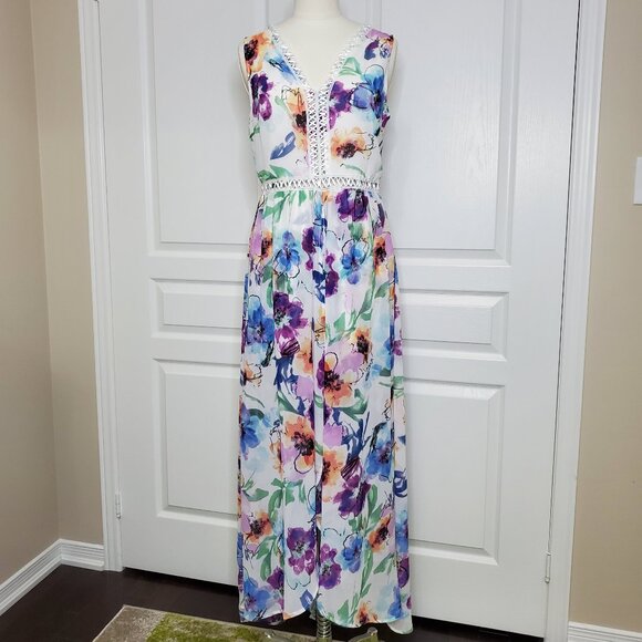 Japna Floral Print Maxi Romper Size S - Picture 1 of 6